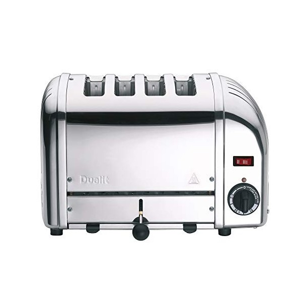 Dualit Toaster Grille Pain 4 Tranches Classic Vario - Grille Pain Inox Fabriqué au Royaume-Uni - Éléments ProHeat® Exclusifs 