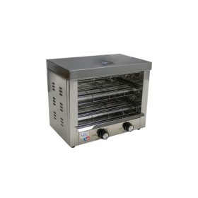 L2G - Toaster Professionnel 1700W - Acier Inoxydable - Deux Niveaux - Résistances Quartz - Minuterie 30 Minutes - Tiroir Coll
