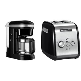 KitchenAid 5KCM1208EOB Machine à café, Noir Onyx & Petit déjeuner Grille-pain 5KMT221EOB Noir Onyx