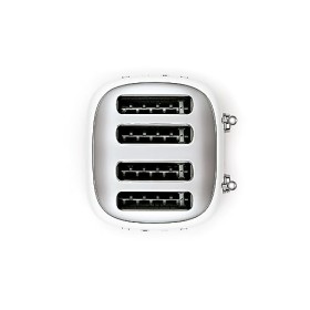 Smeg, Grille-pain 4 Tranches TSF03WHEU, 4 Fentes 36 mm, 6 Niveaux de Brunissage, Fonction Chauffage, Décongélation et Bagel, 