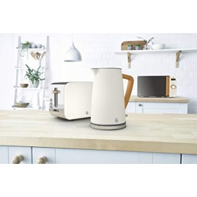 Swan Nordic Set Desayuno Bouilloire sans fil 1,7 L 2200 W Grille-pain à fente large 2 tranches 3 fonctions Design moderne Eff