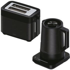 Pack Petit Déjeuner Grille-Pain Toaster+Bouilloire Haier I-Master Série 5, Acier Inoxydable, Fentes Extra Profondes, 7 Niveau