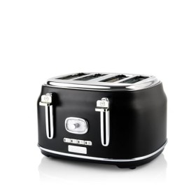 Westinghouse. Grille-pain rétro WKTTB809BK de couleur noire, capacité pour 4 tranches, 5 configurations, bronzage réglable, g