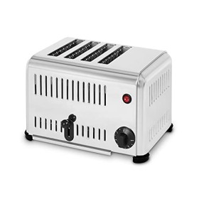 vertes Grille Pain Toaster Professionnel pour 4 Tranches Acier Inoxydable, 2300W, 230V, Minuterie jusquà 5 Minutes, Tiroir 