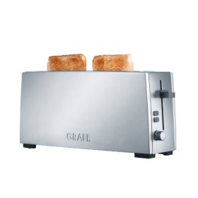 Graef TO90EU Grille-pain à fente large avec grille spéciale viennoisieries argent