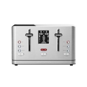 GASTROBACK 42396 Grille-pain design Digital 4S, 4 tranches, grille réchauffe-viennoiseries intégré, 7 programmes de grillage