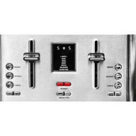 GASTROBACK 42396 Grille-pain design Digital 4S, 4 tranches, grille réchauffe-viennoiseries intégré, 7 programmes de grillage