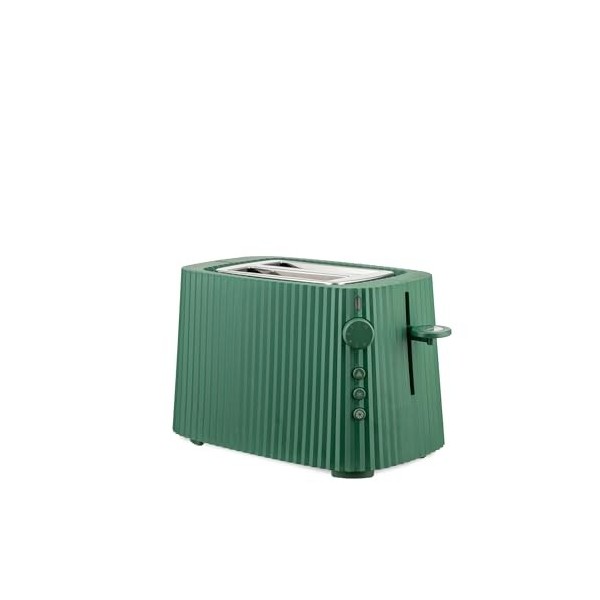 Alessi Plissé MDL08 R - Grille-Pain Design, Six Niveaux de Dorure, en Résine Thermoplastique, Fiche Européenne 850 W, Rouge