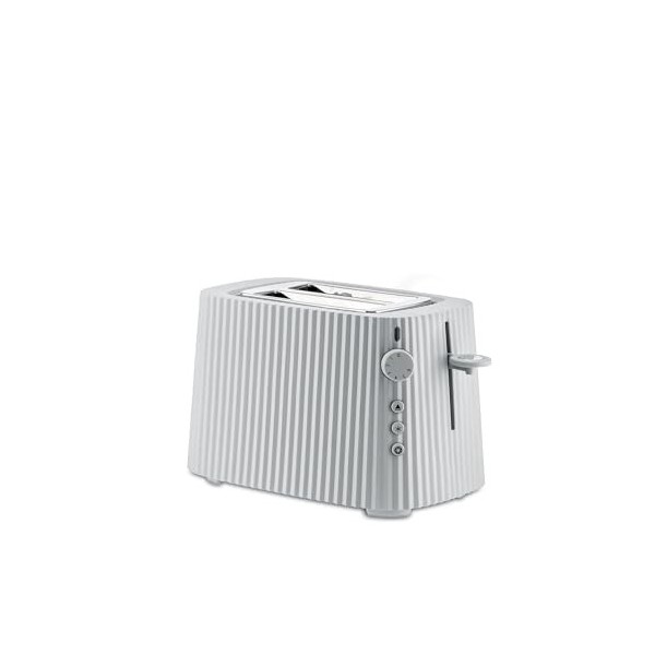 Alessi Plissé MDL08 R - Grille-Pain Design, Six Niveaux de Dorure, en Résine Thermoplastique, Fiche Européenne 850 W, Rouge