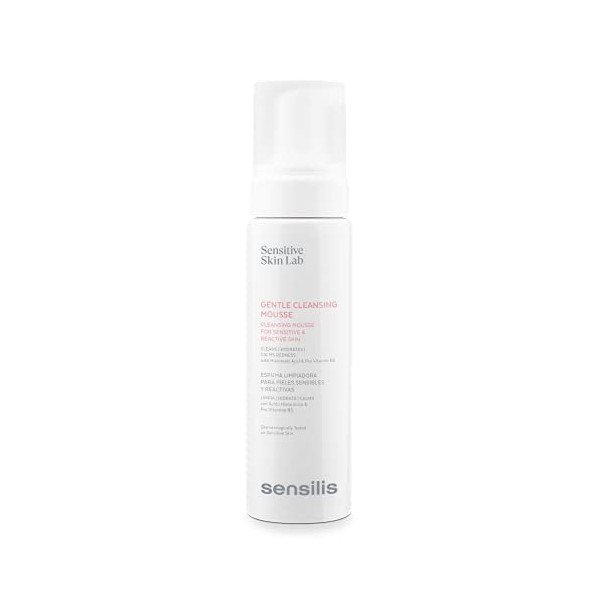 Sensilis - Gentle Cleansing Mousse, Mousse Nettoyante pour Peaux Sensibles et Réactives avec Acide Hyaluronique et Vitamine B