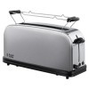 Russell Hobbs Grille Pain [Fente longue 2 Toasts/ 1 Tranche baguette] Adventure Acier Inox Fente large, 6 Niveaux de Bruniss
