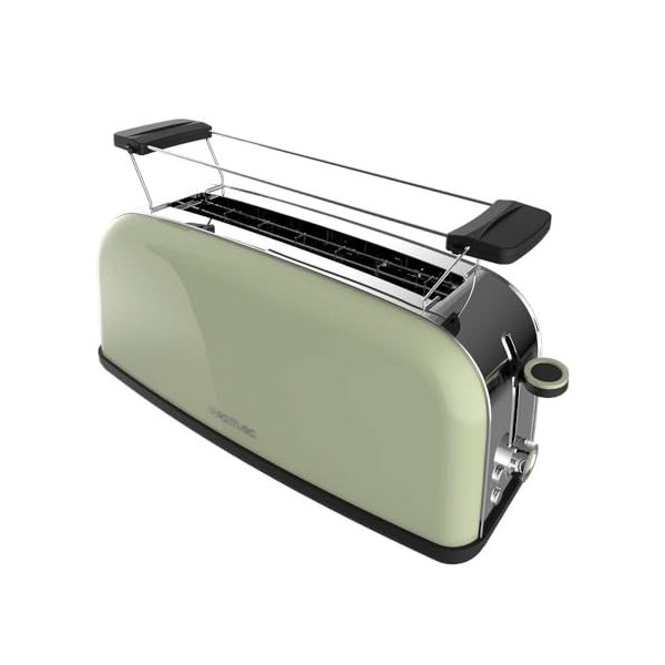Cecotec Grille-pain Toast&Taste Extra Double B, 1350 W de puissance, Double fente longue pour 2 tartines, Arrêt et Popup auto