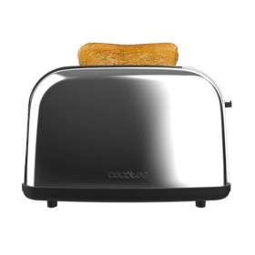 Cecotec Grille-pain vertical Toastin time 850 Inox, 850 W de puissance, Double fente longue et large de 3,8 cm, Varillas Sup