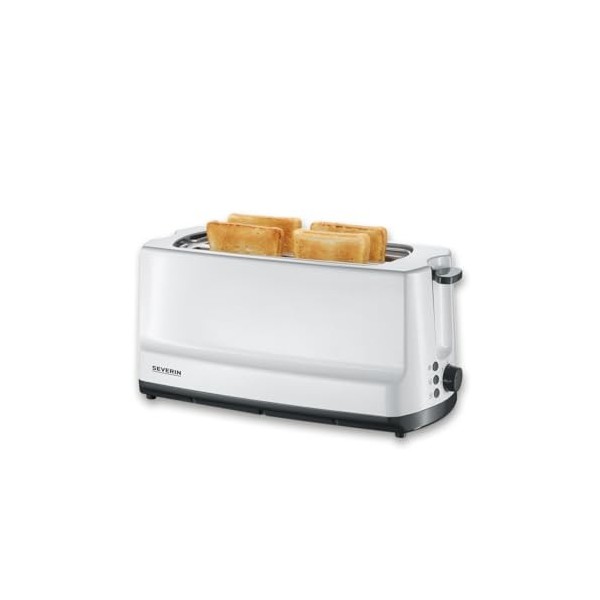 SEVERIN Grille-pain automatique 1 400 W, Toaster compact 2 fentes jusquà 4 tranches, Grille-pain électrique avec réglage du 