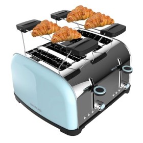 Cecotec Grille-pain Vertical 4 Fentes Courtes Toastin time 1700 Double Inox. 1700 W, 4 Tranches de Pain, Fente Large de 3,8 