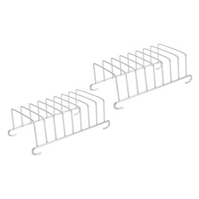 2 Pièces Multifonctionnel 304 en acier inoxydable plat grille-pain grille-pain grille 2pcs porte-toast domestique étagère à p
