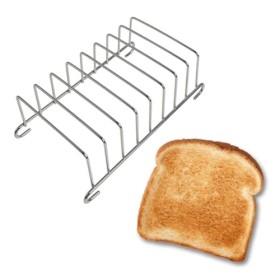 2 Pièces Multifonctionnel 304 en acier inoxydable plat grille-pain grille-pain grille 2pcs porte-toast domestique étagère à p