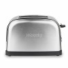 H.Koenig Grille Pain Toaster Spécial Baguette 2 Tranches TOAS32 Fentes larges 40mm Inox vintage, 7 Niveaux de brunissage, Déc