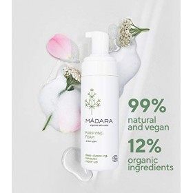 MÁDARA Organic Skincare | Mousse Nettoyante Visage - 150 ml, à lextrait dAchillée millefeuille Vegan, Mousse nettoyante dou