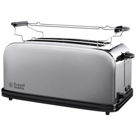 Russell Hobbs Grille Pain [2 Fentes longues 4 Toasts/ 2 Tranches baguette] Adventure Acier Inox Fentes larges, 6 Niveaux de 