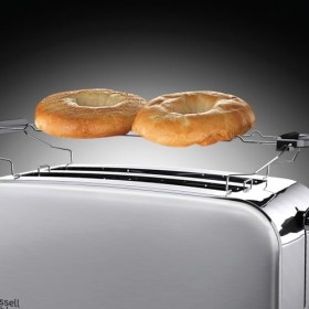 Russell Hobbs Grille Pain [2 Fentes longues 4 Toasts/ 2 Tranches baguette] Adventure Acier Inox Fentes larges, 6 Niveaux de 