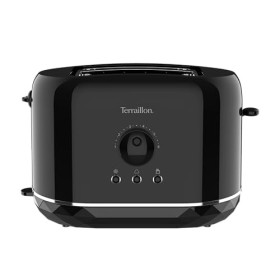 TERRAILLON - Grille pain DIAMANT BLANC - 2 Fentes 13 cm- 6 niveaux puissance 870W - Réchauffe viennoiserie - Décongélation-