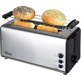 Zilan, Grille-pain à fente longue, 4 tranches de Toastautomatique, XXL, 5 niveaux de rôtissage, accessoire de pain, fonction 