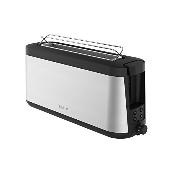 Tefal Grille-pain à fente longue Element TL4308 | 7 niveaux de brunissage | 1000 watts | Fixation intégrée pour rouleaux | De