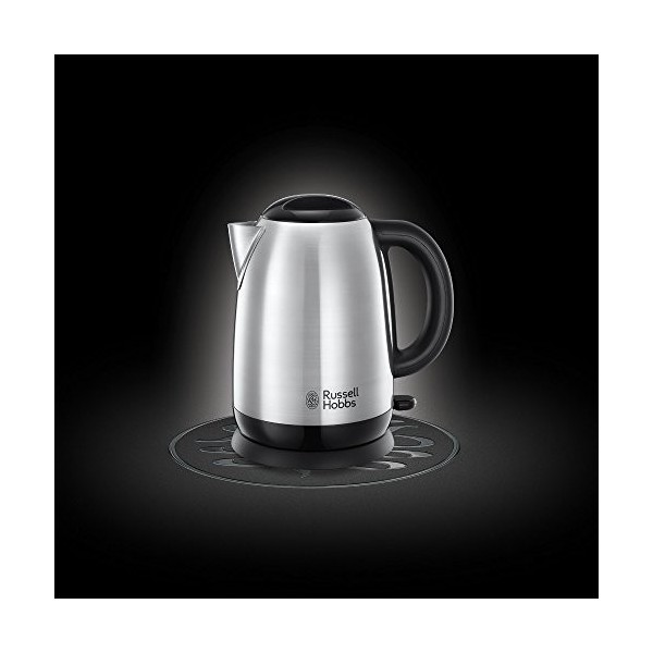 Russell Hobbs Bouilloire Electrique [Puissante & Elegante] Adventure 1,7L, 2400W, Ebullition rapide, Marques pour 1/2/3 tass