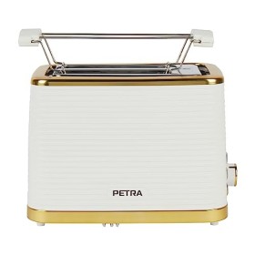 Petra Grille-Pain 2 Fentes, Avec 7 niveaux de brunissement rapide, support pour petits pains et bac à miettes, Mode Décongela