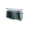 Russell Hobbs Grille Pain [Fente longue 2 Toasts/ 1 Tranche baguette] Luna Gris Inox Fente large, 6 Niveaux de Brunissage, S