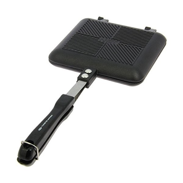 NGT Pêche Carpe Camping Croque-Monsieur/Toasté Sandwich Maker avec Poignée en Noir