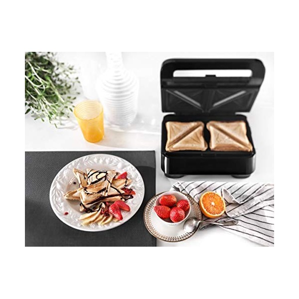 DeLonghi Set de plaques à sandwich DLSK154 – Accessoires de cuisine pour DeLonghi MultigGrill SW12, grille de cuisson avec 