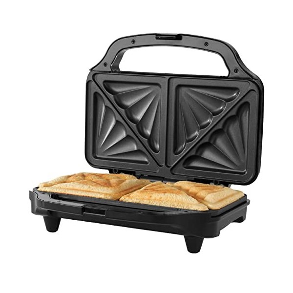 Petra PT2017TVDE Appareil à Croque Monsieur - machine à sandwich et presse à panini électrique avec plaques antiadhésives, Te