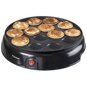 Bestron Appareil à poffertjes profiteroles au design rétro, Mini crêpier avec revêtement anti-adhésif, Sweet Dreams, 800 Wa