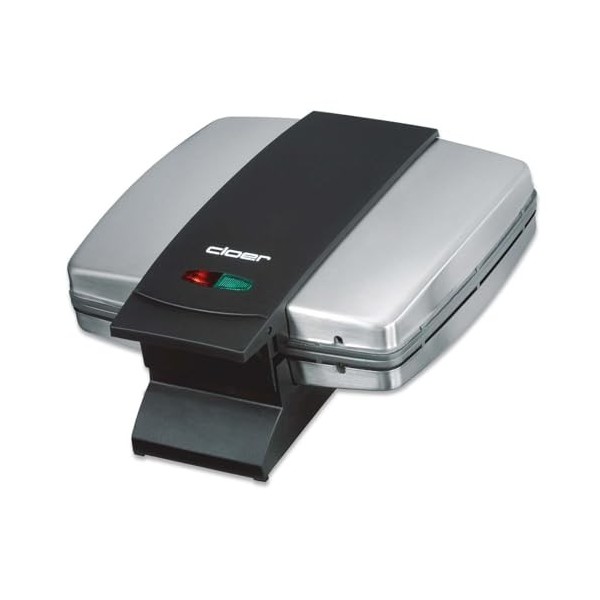 Cloer 6235 Préparateur de sandwich pour 2 sandwichs, Information optique, Enroulement du cordon, 930 W, boîtier en acier inox