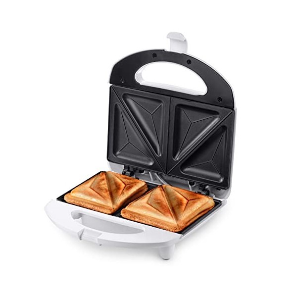 Ufesa SW7862 Appareil Croque Monsieur et à Sandwich, 750W, Plaques Antiadhésives, 2 Sandwichs, Sans BPA, White