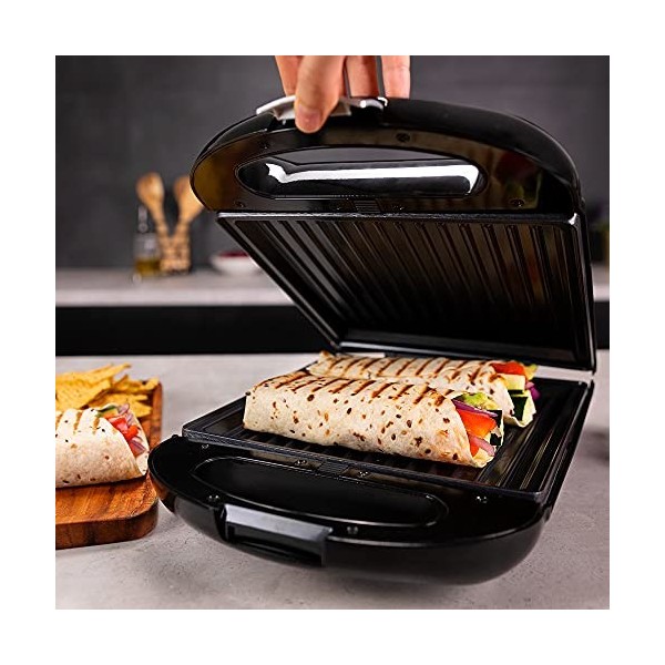 Cecotec Appareil à sandwichs RocknToast Family 3in1. 1500 W, capacité pour 4 sandwichs, revêtement antiadhésif, 3 plaques in