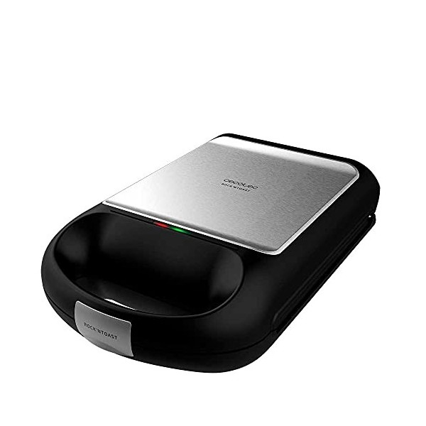 Cecotec Appareil à sandwichs Rock´nToast Family pour 4 sandwichs avec finitions en acier inoxydable, 1500 W de puissance et r