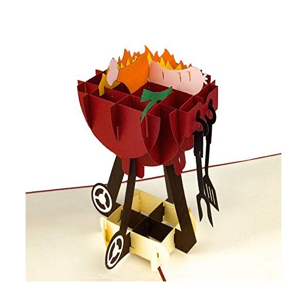 PaperCrush® Pop Up Carte Grill 15 x 15 cm Sans couvercle