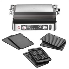 Braun MultiGrill 9 CG 9167, gril de contact avec plaques grillades, plates et gaufrées et sonde de température, positions de 