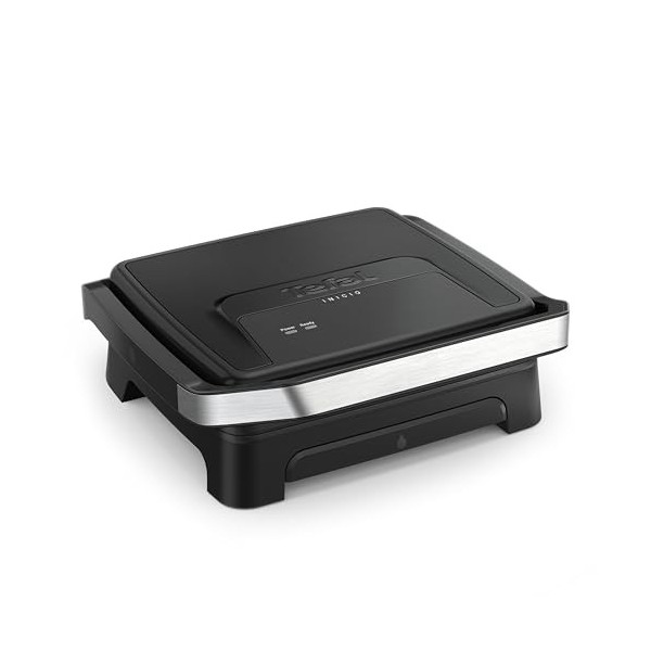 Tefal Inicio, Gril et machine à panini, Chauffe rapide: 2000W, Plaques de cuisson antiadhésives, Grande surface de cuisson, N