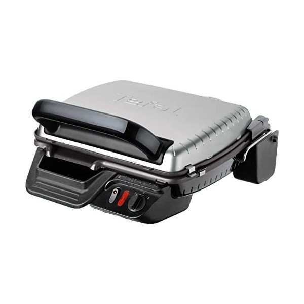 Tefal Ultra Compact Grill électrique, Position barbecue, 2000 W, Cuisson saine, Plaques antiadhésives compatibles lave-vaisse