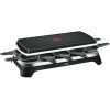 Tefal Appareil à raclette et grill, Revêtement antiadhésif, Fonction Thermo-Spot, 10 coupelles, Gourmet 10 Inox&Design RE4588