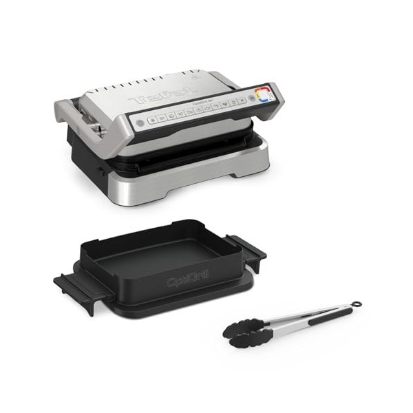 Tefal OptiGrill Elite, Gril intelligent, 16programmes, Mode boost, Modes manuel, 2200W, Plaques amovibles, Nettoyage facile, 
