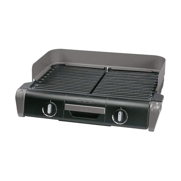 Tefal TG800012 Électrique Family Grill 2 Grils Acier inoxydable Noir