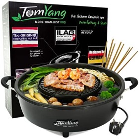 TomYang Hot Pot, barbecue thaïlandais et hot pot original, BBQ thai électrique multicuiseur, revêtement suisse, design allema