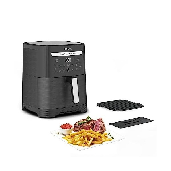 Tefal EY8018 Easy Fry & Grill XXL 2-in-1 Hot Air Fryer|Lugbraaier en Grill| Flexcook-insetsel vir 2 geregte op dieselfde tyd