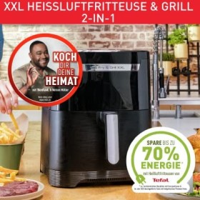 Tefal EY8018 Easy Fry & Grill XXL 2-in-1 Hot Air Fryer|Lugbraaier en Grill| Flexcook-insetsel vir 2 geregte op dieselfde tyd 