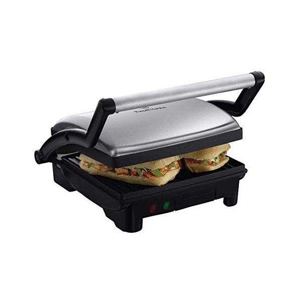 Russell Hobbs Appareil Croque Monsieur [Multifonction 3en1] CookAtHome Plancha, Barbecue de table, Sandwich/ panini, 5 Porti